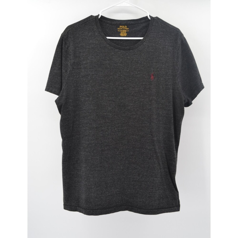 Polo Ralph Lauren Men’s L Gray Custom Fit Cotton Embroidered Pony Tee